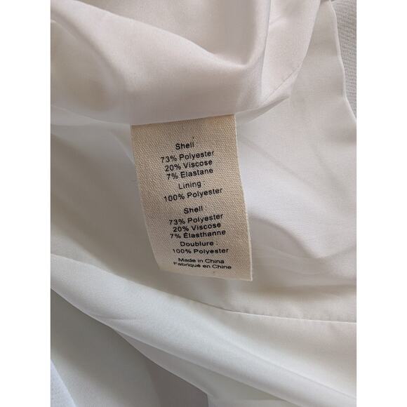 NWD L'Agence Dorothea Embellished Asymmetric Blazer Mini Dress Sz S White #4E502 - Picture 10 of 13